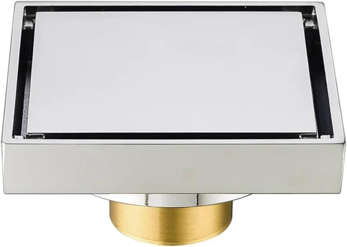 Vloerafvoer Douche - Douchegoot Afvoer - Water Afvoeren - Haarfilter Inzet - Vierkant - Wit