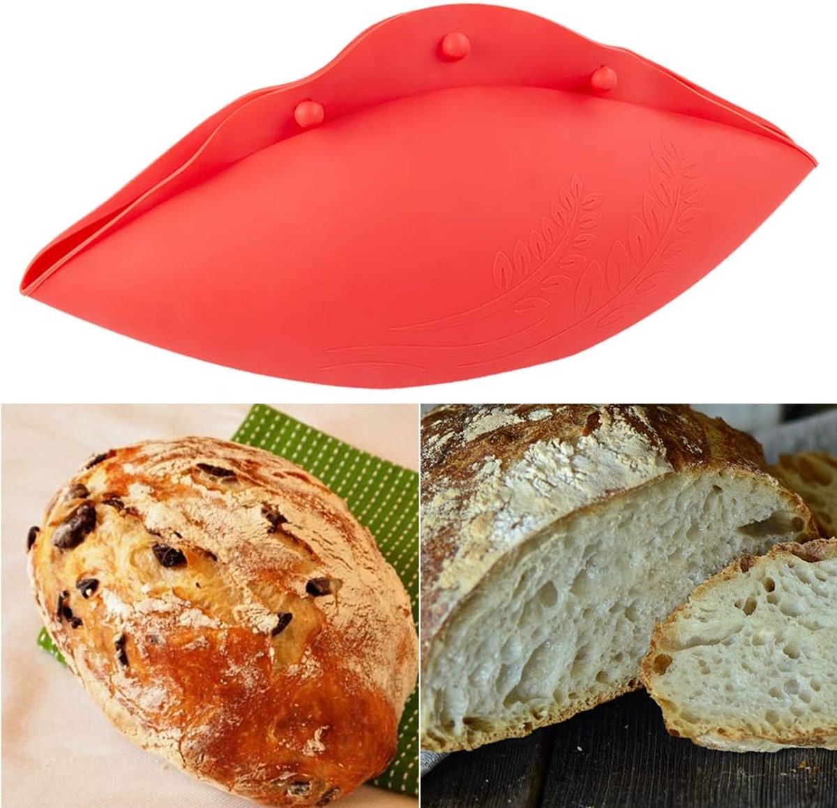 Broodkom - Bakvorm - Zuurdesem Bakken - BPA-Vrij Siliconen - 4 Inch - Grijs