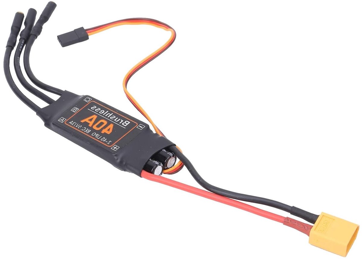 Allecta - Borstelloze ESC voor RC Drone, Gaskalibratie, 40A, 2-4S LiPo met BEC.