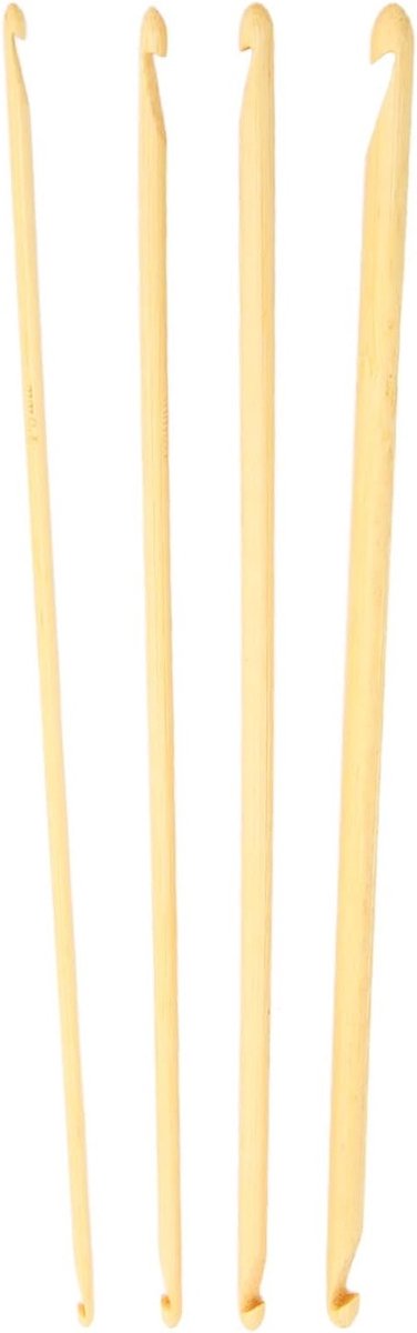 Diverse Haaknaalden Set van 4 Stuks - 9.4 Inch Lange, Antislip Bamboe Haaknaalden voor Tunisch Haken en Breien, Lichtgewicht en Draagbaar van diverse — afbeelding 4