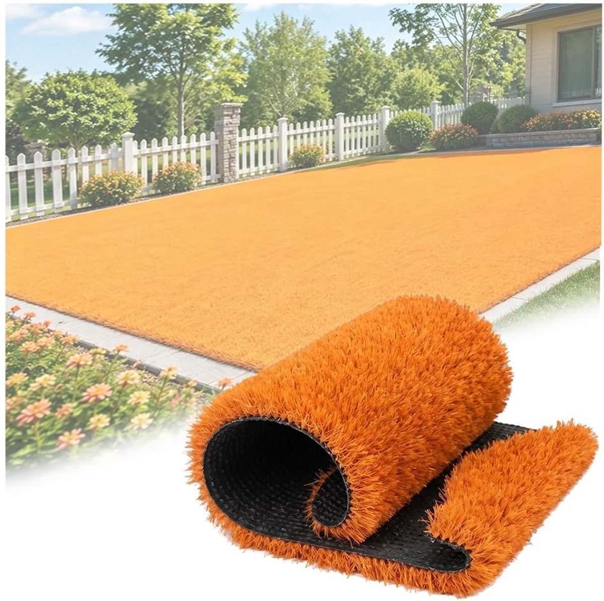 Kunstgras Rol - Decoratief gazon - Buitenruimte verfraaien - Met afvoergaten - 3 cm dik - Groen