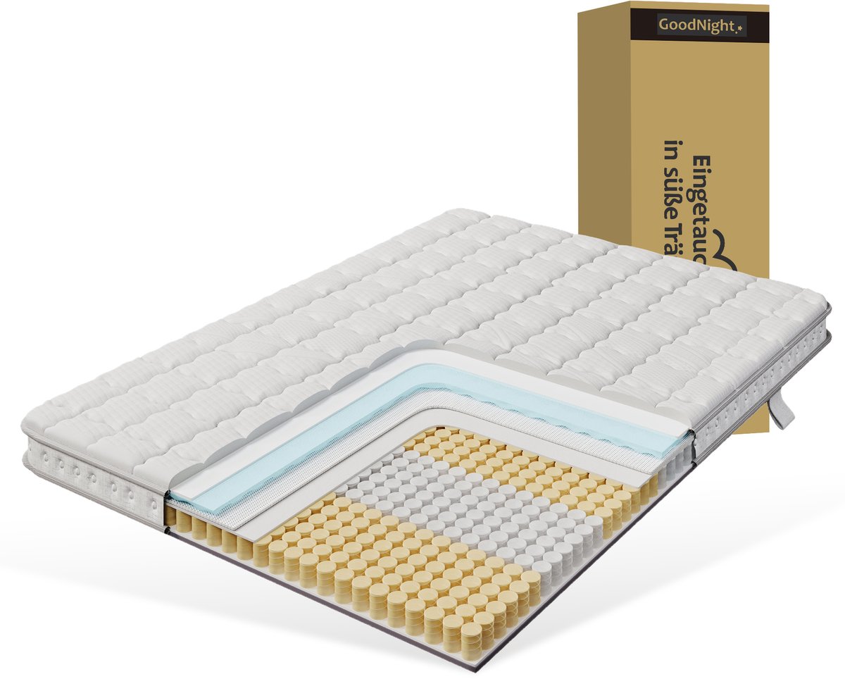 Matras - 140x200cm- Orthopedische matrassen - Gemiddelde Hardheid - 10cm dik - Koudgeschuimd schuim - Ademend - Comfort - Wit