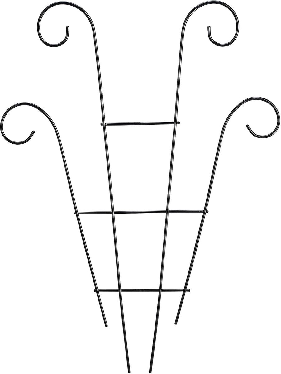 Tuinklimrek - Plantensteun - Planten Ondersteunen - Solide Ijzeren Constructie - 40x30cm - Zwart