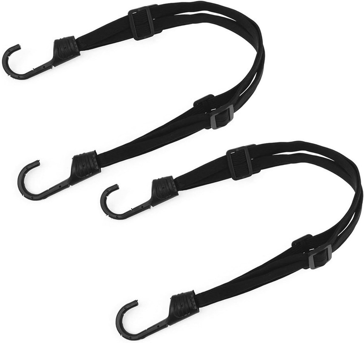 Bagageriem - Spanband Touw - Vervoer Beveiligen - Verstelbaar Elastisch - 60-110 cm - Zwart