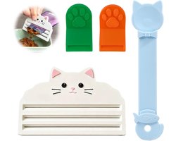 Voederzakjes voor katten, handige uitdrukker voor vloeibare lekkernijen en nat voer, ideaal voor kattenpuree en snacks met lange steel en conische vorm