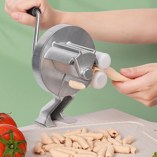 Pastamaker Machine - Hand Pasta Maker - Verse Pasta Maken - Ergonomische Handkruk - 25.1 cm Hoogte - Zilver van Pastamaker — afbeelding 4
