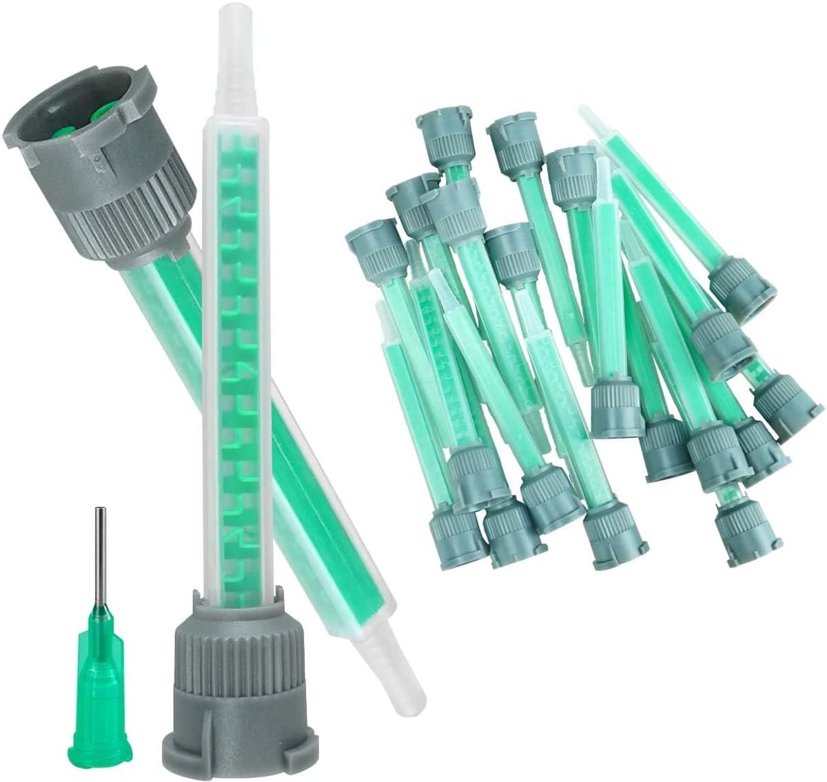 Mengmondstukken Patronen - Hars Mixer Tips - Lijmen Aanbrengen - Efficiënte Menging - 20 Stuks 50ml - Groen