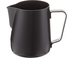 Melkkan Zwart - Opschuimkan Latte - Koffie Maken - Professionele Gietuitloop - 360 ml - Zwart