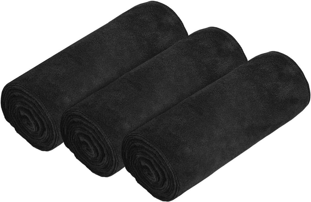 SnelShoppen - Pack van 3 Microfiber Sport Handdoeken - Zacht, Sneldrogend en Absorberend voor Yoga, Campings, Fitness en Gym - 75cm x 35cm