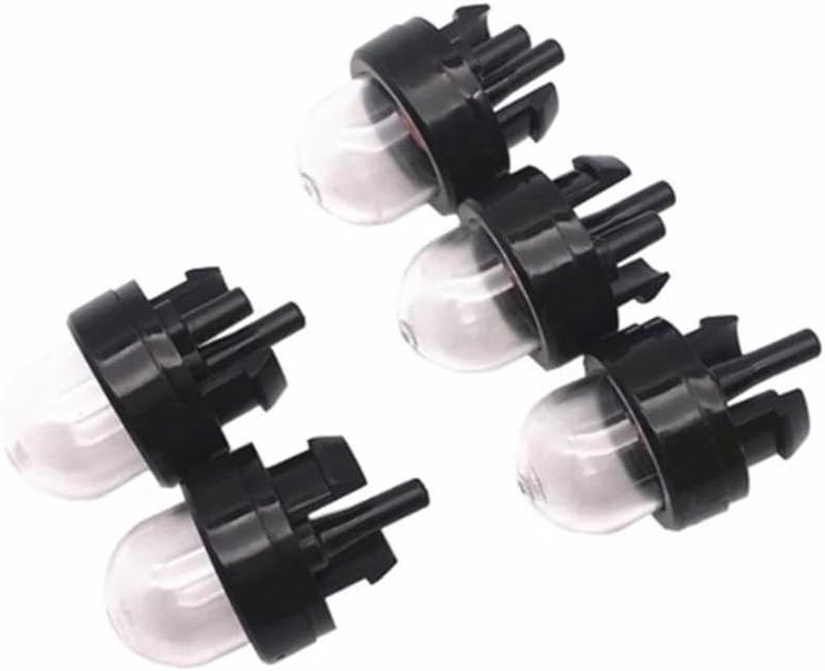 Primer Pomp Kit - Oliebel Benzine - Tuingereedschap Reparatie - Directe Vervanging - 5 Stuks - Zwart