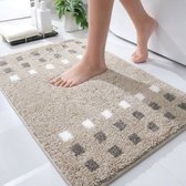 Casilin Toiletmat Vierkant - 60 x 60cm Brica - Antislip WC mat - Waterabsorberende wc-mat - Wasbaar en Sneldrogend - Beige, Taupe, Zand