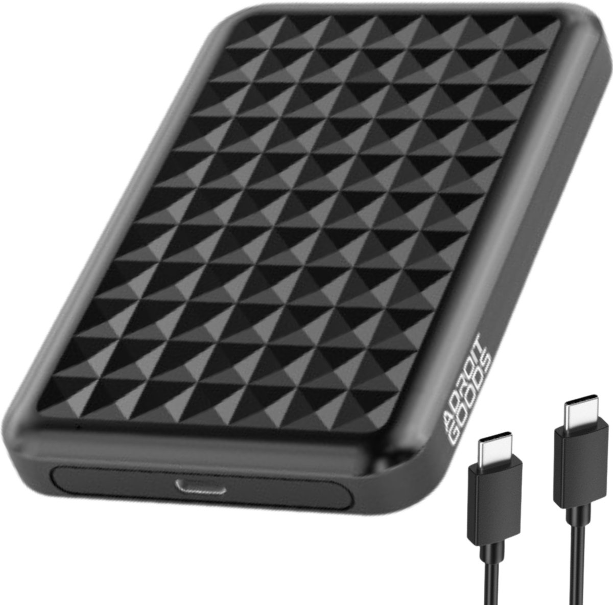 AdroitGoods 2.5” SATA HDD SSD Behuizing USB 3.1 USB-C Externe Hard Drive Case 490MB/s Snelle Data Overdracht Tool-Free Installatie