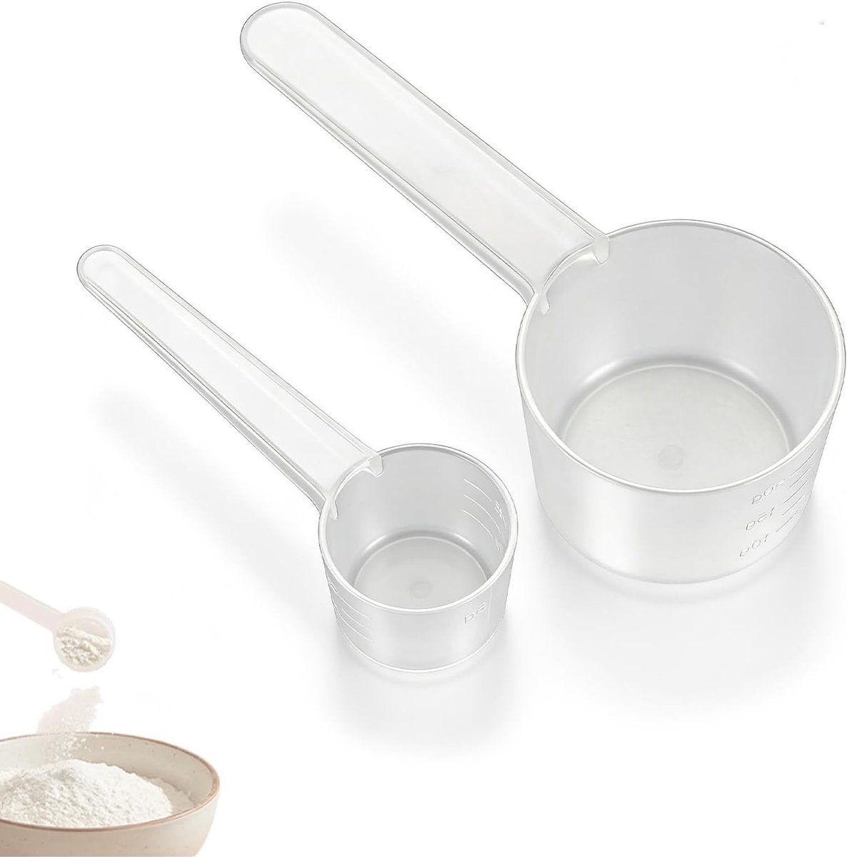 Set van 2 maatlepels voor poeders - 20 g en 5 g doseerlepel voor eiwitpoeder, koffie en kruiden
