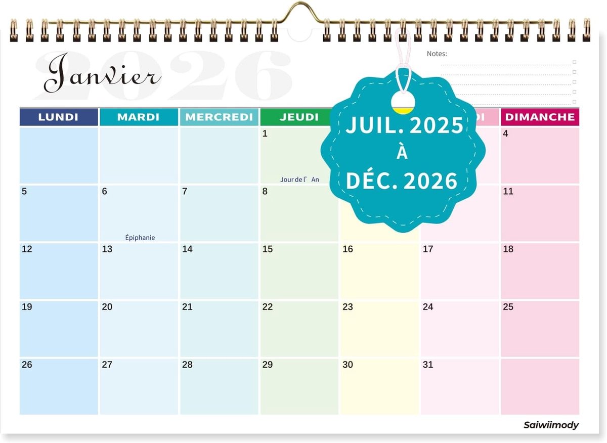 Familiekalender 2025 A4 formaat voor het hele gezin