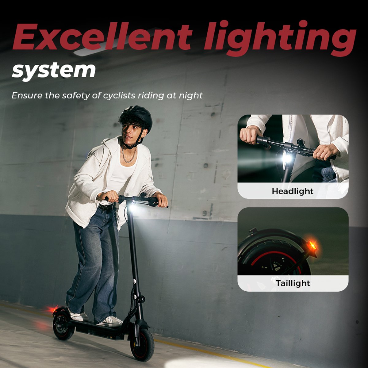 iScooter W5 Elektrische scooter - 8,5‑inch luchtbanden - 34km actieradius - 36V 7,8Ah accu - Maximumsnelheid 25 km/u - Elektronische rem + schijfrem - zwart – foto 7