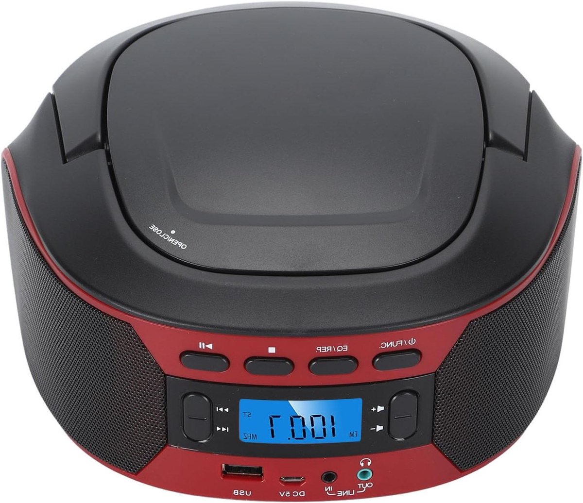 Draagbare Cd-speler - Muziekspeler Radio - Muziek Luisteren - Bluetooth Fm Radio - 24 x 23 x 14 cm - Wit