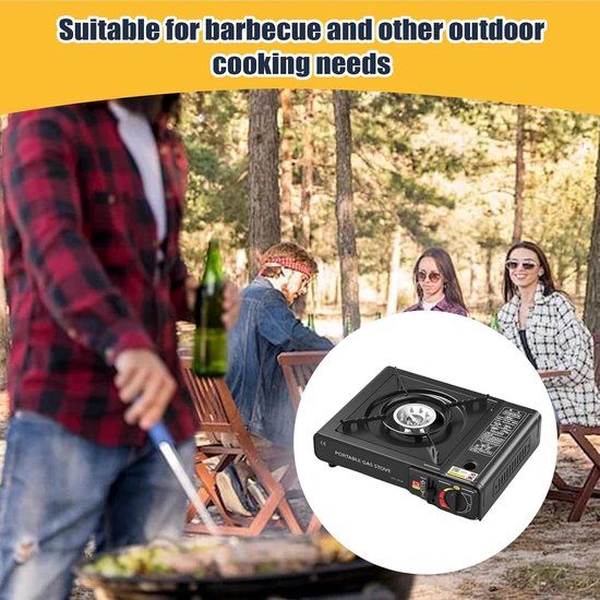 Campingkoker - Buitenfornuis - Outdoor koken - Ruimtebesparend design - 37x29x11 cm - Zwart — afbeelding 3