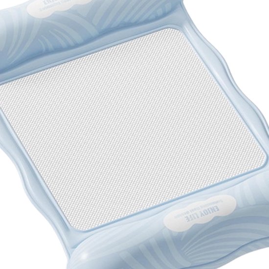 Opblaasbare ligstoel - Water hangmat - Waterplezier op reis - Geïntegreerde pomp - 110 x 68 cm - Blauw — afbeelding 3