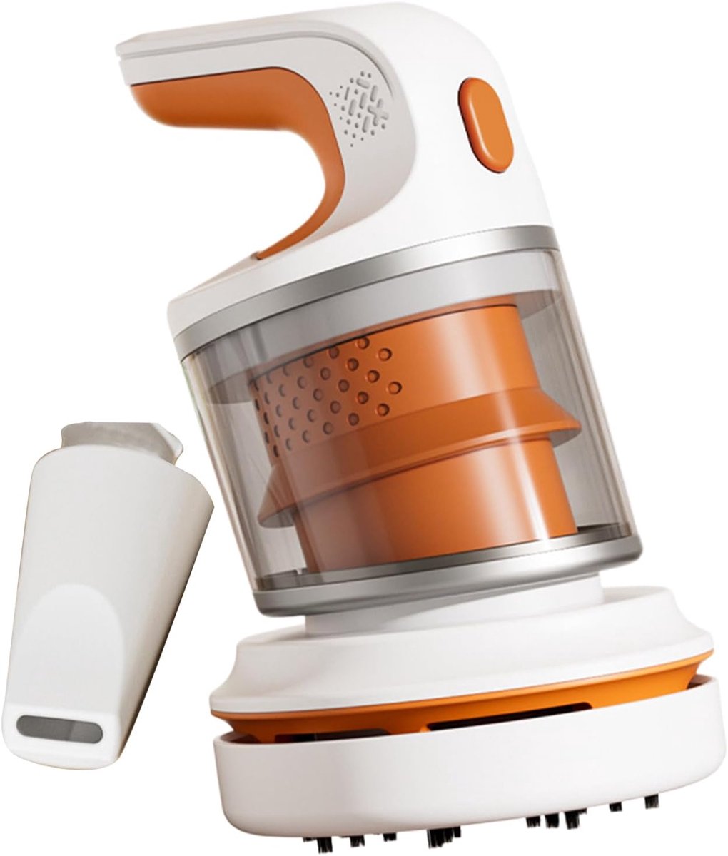 Ulisem - Stofzuiger - Draadloze handstofzuiger voor computer en bureau - Mini stofzuiger met krachtige motor - Verwijdert stof, haren en kruimels - USB oplaadbaar - Voor thuis, kantoor en reis - Lichtgewicht en stil - Oranje