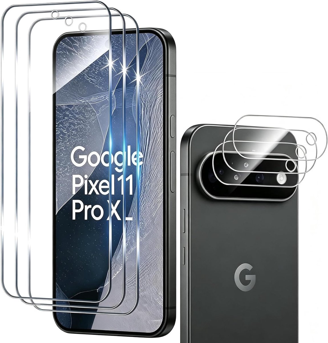 Beschermfolie Screen Protector voor Google Pixel 11 Pro XL - 3 stuks gehard glas - Anti-kras - Optimale bescherming - ShopVlot