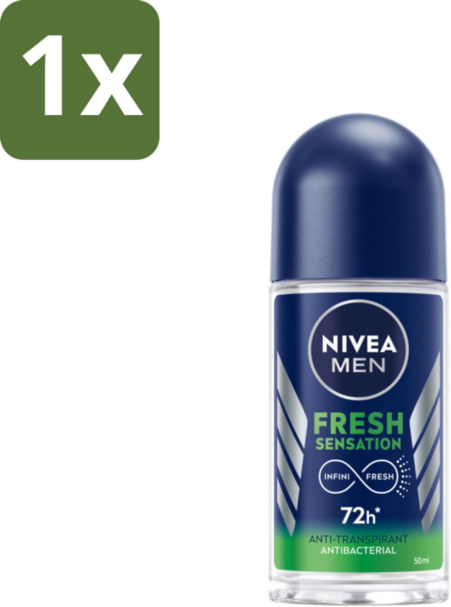 1 x NIVEA MEN - Deodorant Roller - Fresh Sensation - 50 ml - Anti-transpirant - Deodorant Roller - Fris Geur - Langdurige Bescherming - Huidvriendelijk