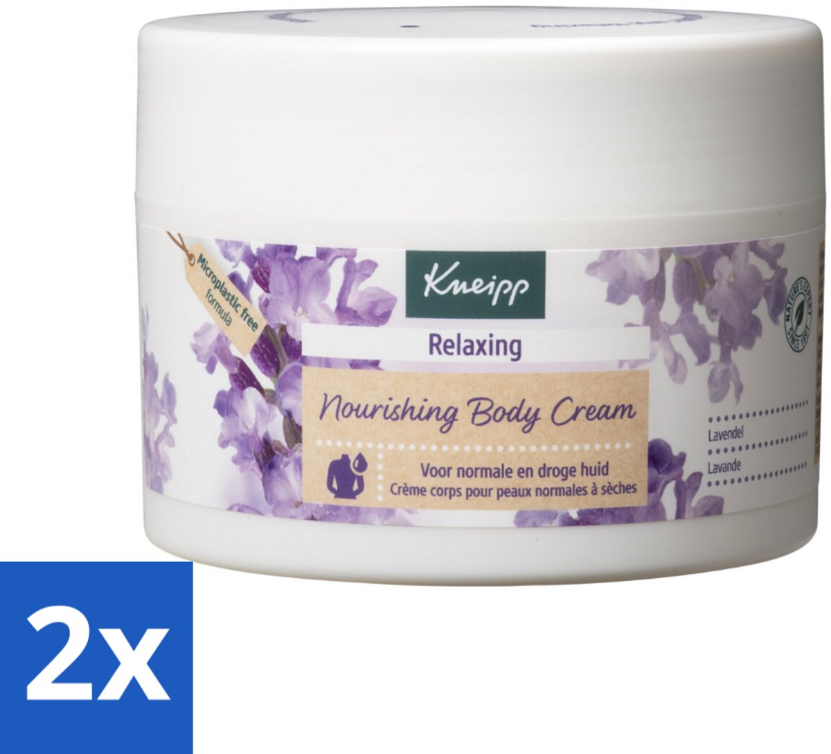 2 x Kneipp - Body crème - Relaxing - Lavendel - Rustgevende geur - 200 ml - Ontspanning - Bodycrème - Lavendel - Verzorging - Hydrateren