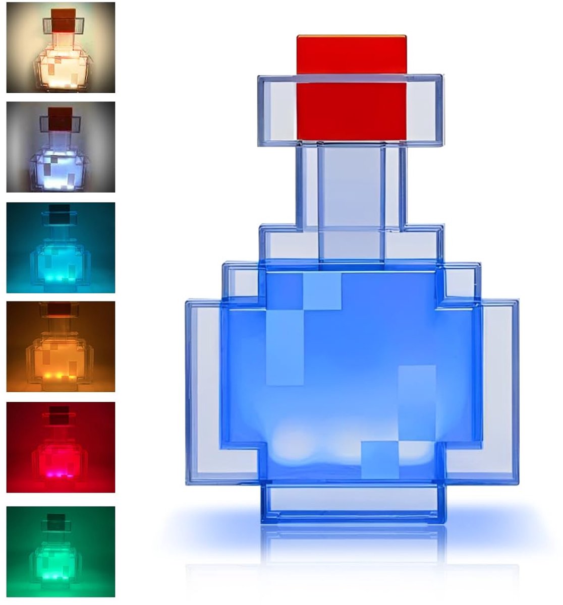 Drinkfles met LED-nachtlampje - Magisch schudlampje - 8 kleuren - Draagbare nachtverlichting voor kinderen - ShopVlot