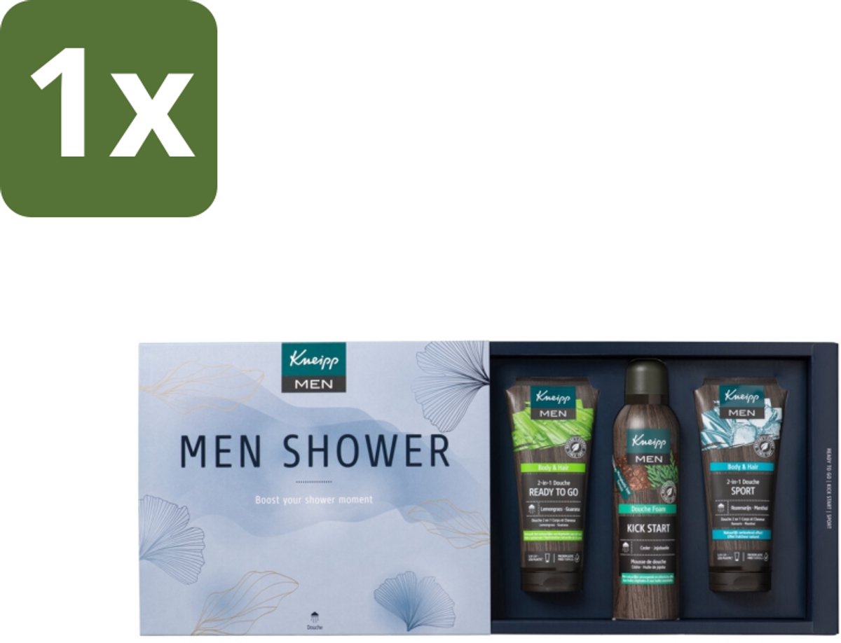 1 x Kneipp - Men Collection Luxe Geschenkset - Douchegel - Mannelijke Verzorging - Natuurlijke Verzorging - Geschenkset - Geschenk Voor Hem