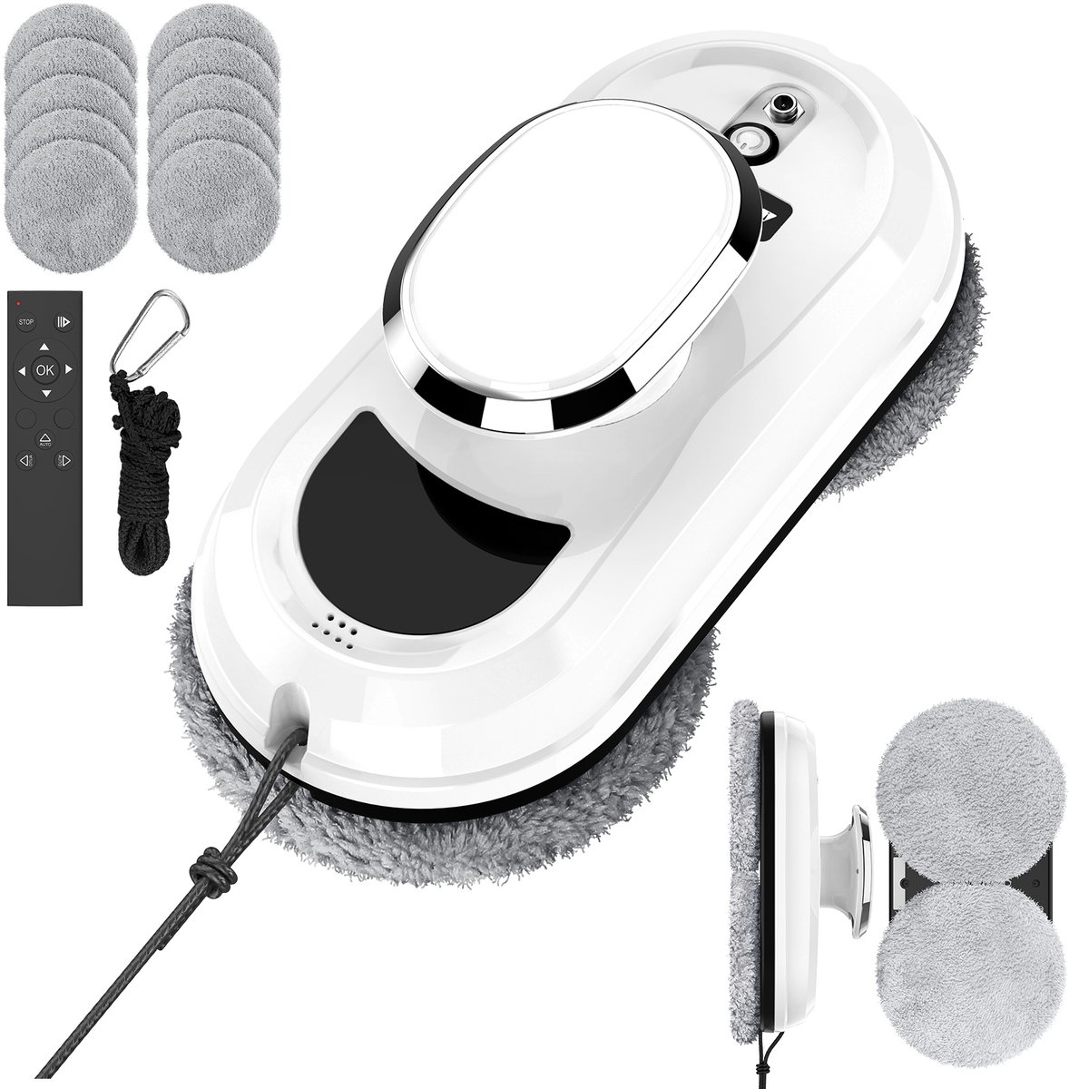 Glazenwasrobot Enige Uitvoering - Elektrische Intelligente Raamreinigingsmachine - 2.2 Kg - Voor Glas En Ramen - Raamrobot