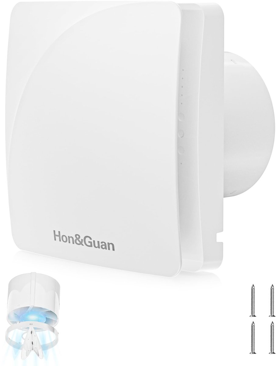 Badkamerventilator 100 mm - vochtsensor - stille werking - ideale luchtcirculatie - ShopVlot