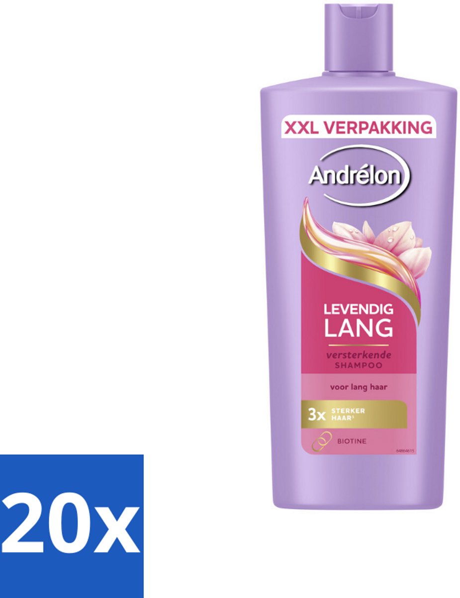 Andrélon – Shampoo – Levendig Lang – 685 ml - Bulkverpakking - 20 stuks