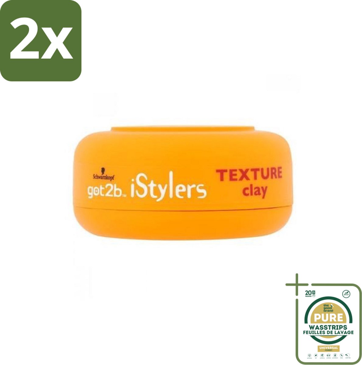 Got2B - Styling Clay - I-Styler - 75 ml - Voordeelverpakking - 2 stuks - Haar textuur - Hold haar