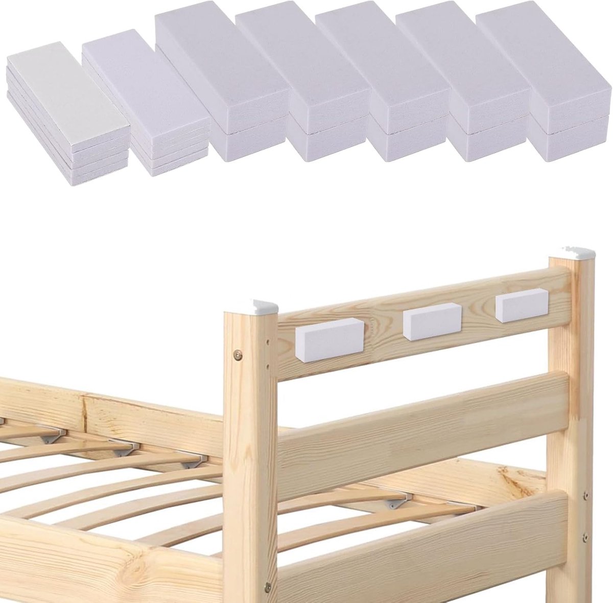 18pcs Headboard Stopper 8pcs 15mm and 10pcs 5mm EVA Foam Bed Wall Bumper Door Handle Protection Anti-Vibration Sofa - ShopVlot