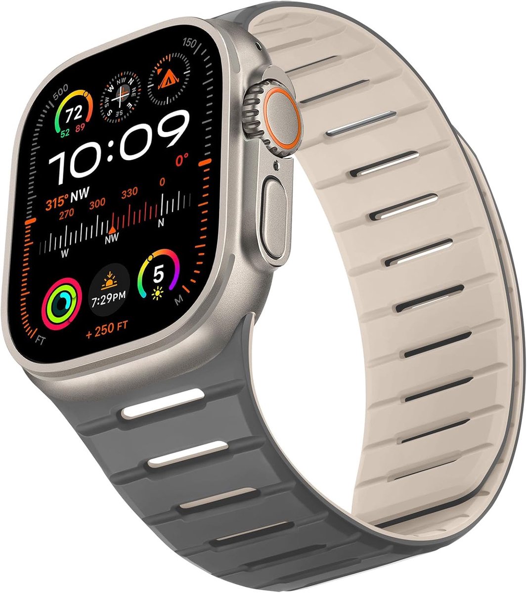 HITZEE Double Sided Reversible Magnetic Strap Compatible with Apple Watch Band 49/46 (Series 10)/45/44/42mm - ShopVlot