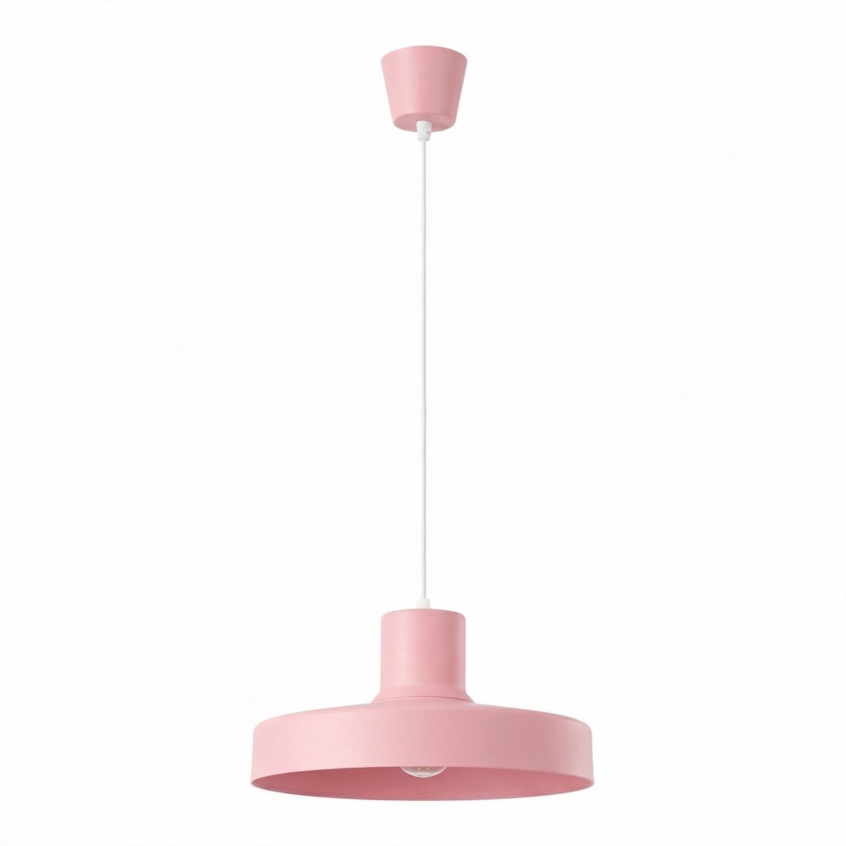 Sollux Lighting Hanglamp BILO - E27 - roze - staal - 35x35x120cm