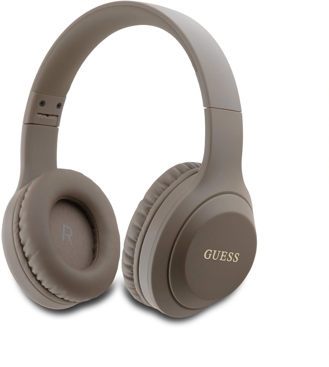Guess Draadloze Koptelefoon - Classic Silver Logo Over-Ear Bluetooth Headphone - Bruin