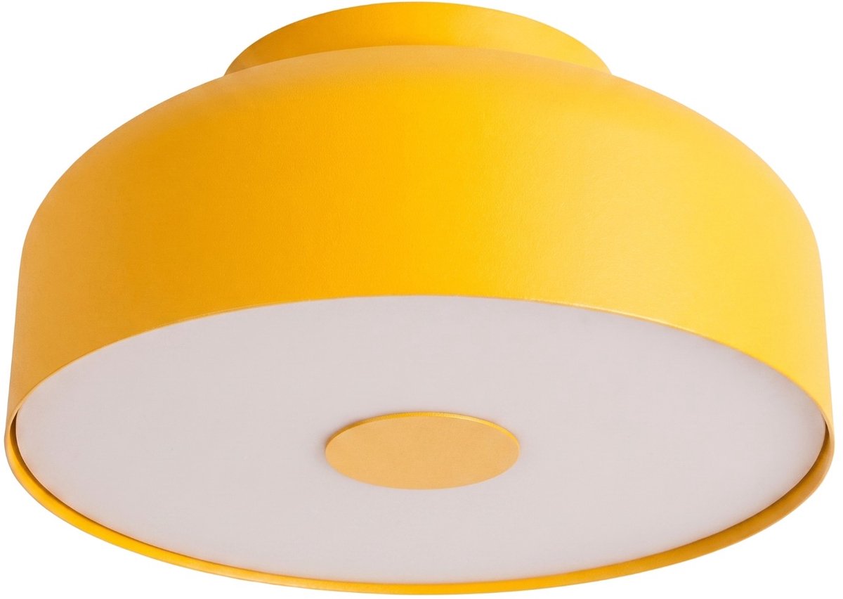Sollux Lighting Plafondlamp OMIQ - E27 - geel - staal/PVC - 30x30x15cm