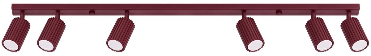 Sollux Lighting Plafondlamp Karbon - GU10 - bourgondië - aluminium - 117x6.5x16.5cm