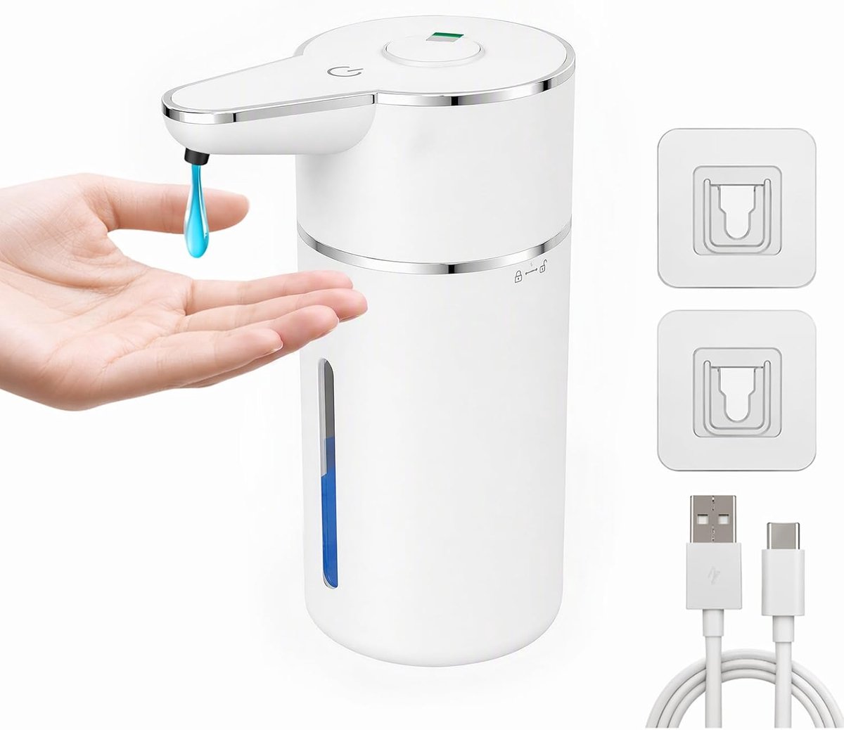Automatische zeepdispenser, 500 ml, elektrische sensor, wit - ShopVlot