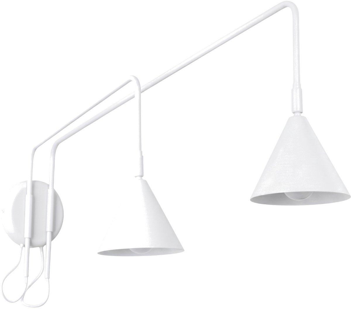 Sollux Lighting Wandlamp NOX - E14 - wit - staal - 150x80x30cm