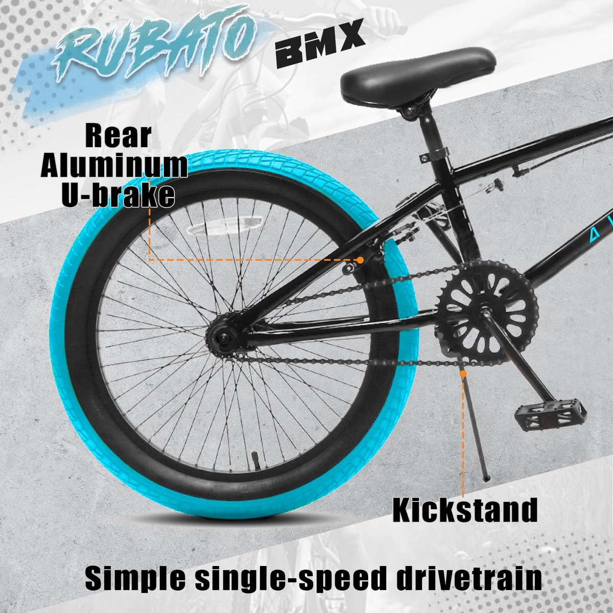 AVASTA 20 Inch Freestyle Jeugd BMX Fiets Kinderfiets voor 6 7 8 9 10 11 12 13 14 Jaar Jongens Meisjes Jong Volwassenen - ShopVlot