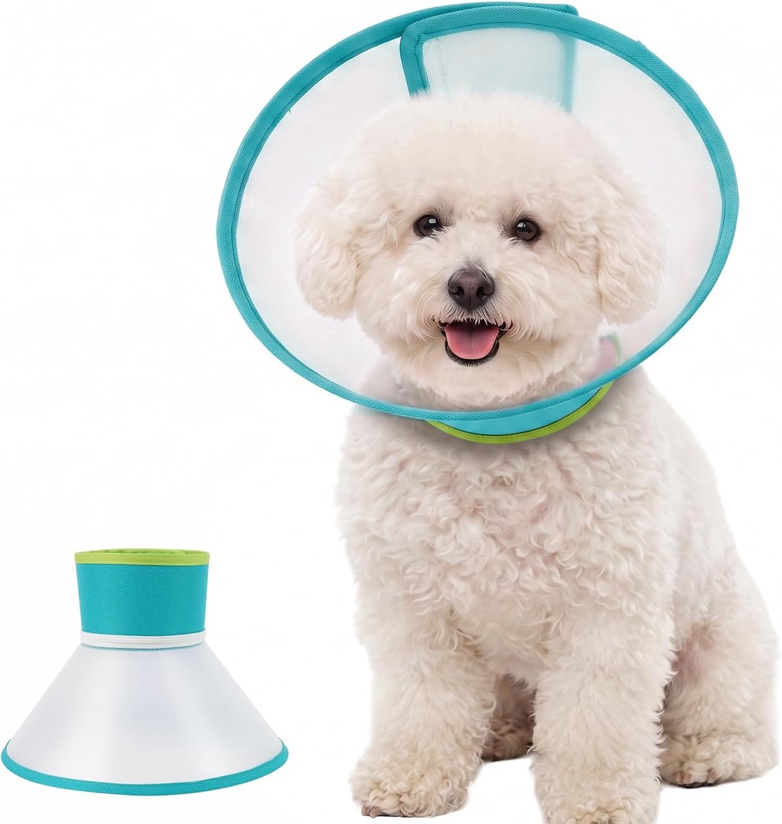 Hondenkegelhalsband, verstelbare Elizabethaanse halsband voor honden, afneembare medische kegel om likken na een - ShopVlot