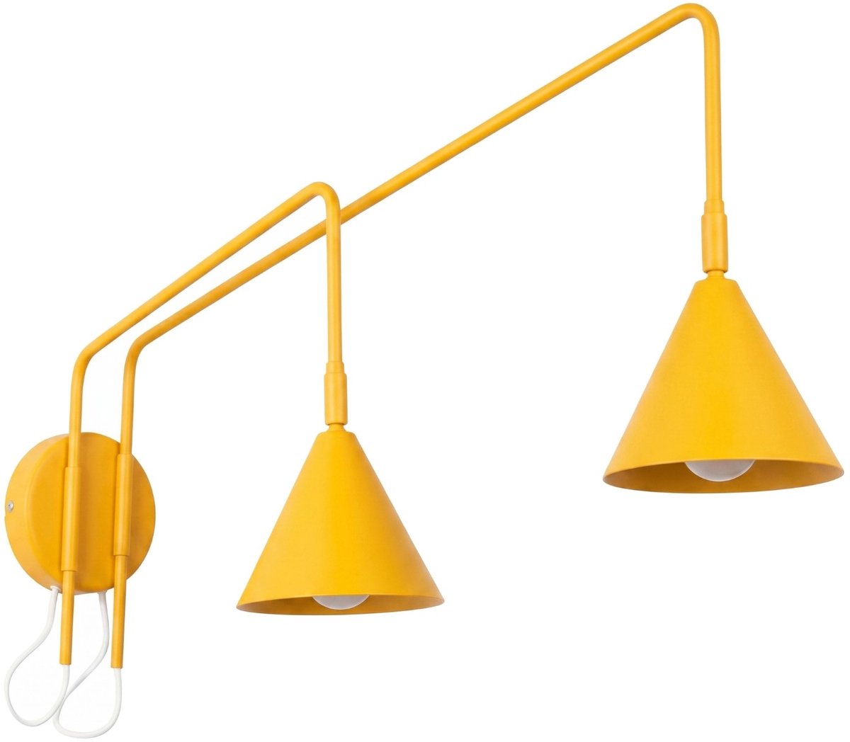 Sollux Lighting Wandlamp Nox - E14 - geel - staal - 150x80x30cm