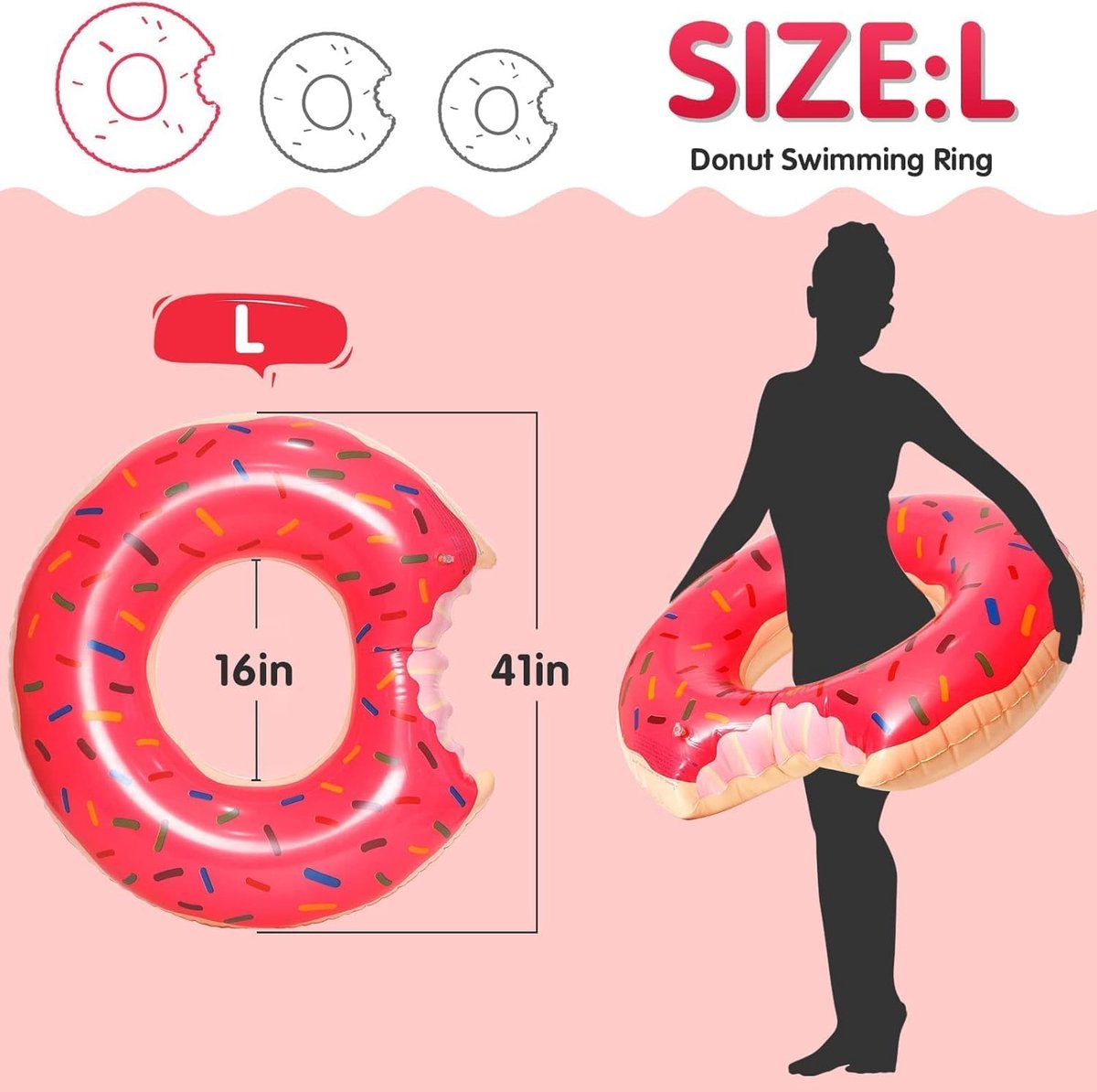 Swimming Float Inflatable Swimming Ring Swimming Pool Inflatable Swimming Ring for Children and Teenagers Summer - ShopVlot