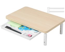 ETHU Monitor Stand, 3 Height Adjustable Monitor Stand (11, 13, 15 cm) with Storage Tray, Desktop Organizer for Office - ShopVlot