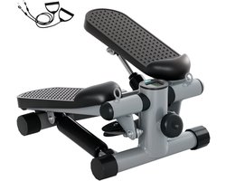 SPORTNOW Mini Stepper - Staal, Kunststof - 41x30,5x18,5cm - Grijs