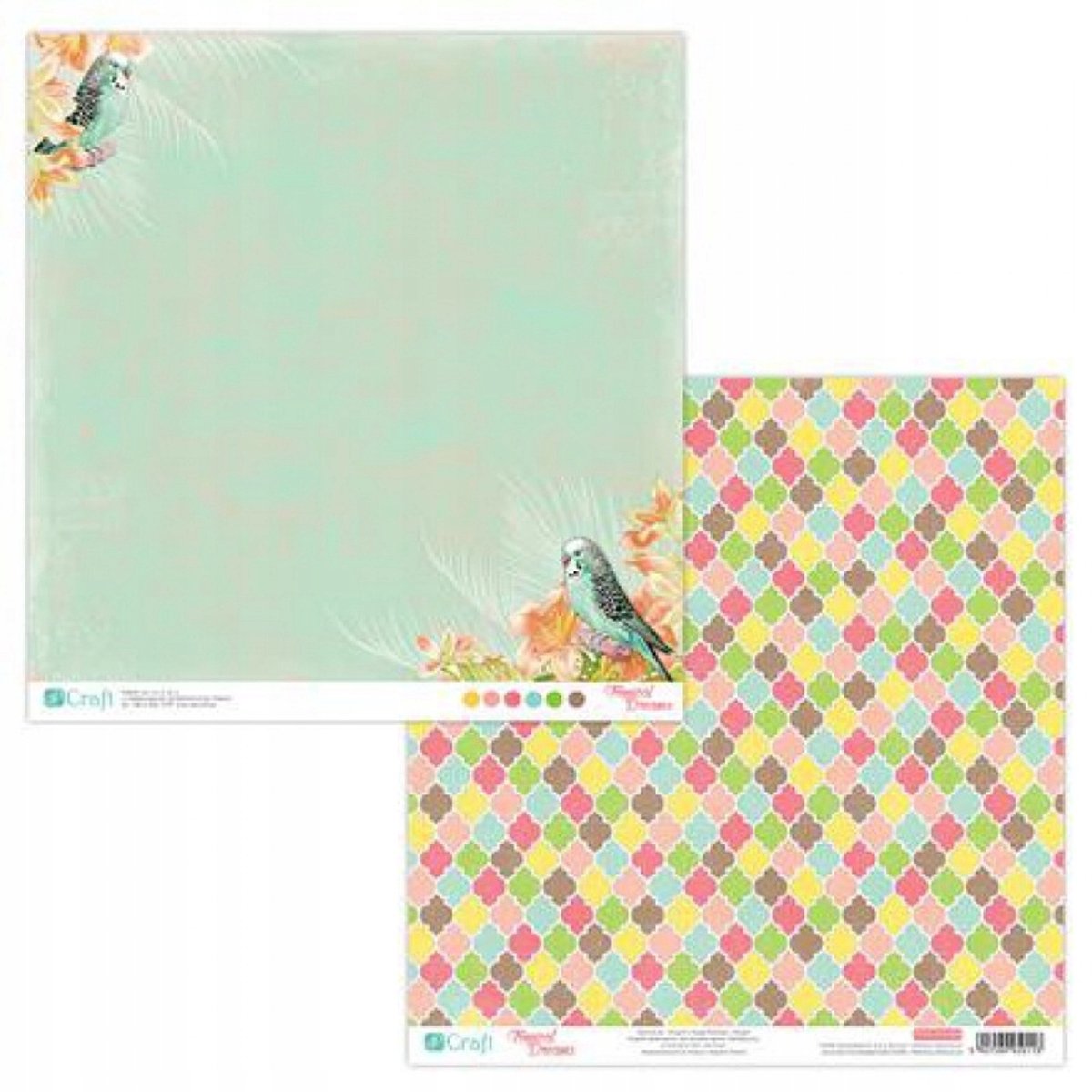 Decoratief Scrapbooking Papier Tropical Dreams 30,5x30,5cm - 5 Vel