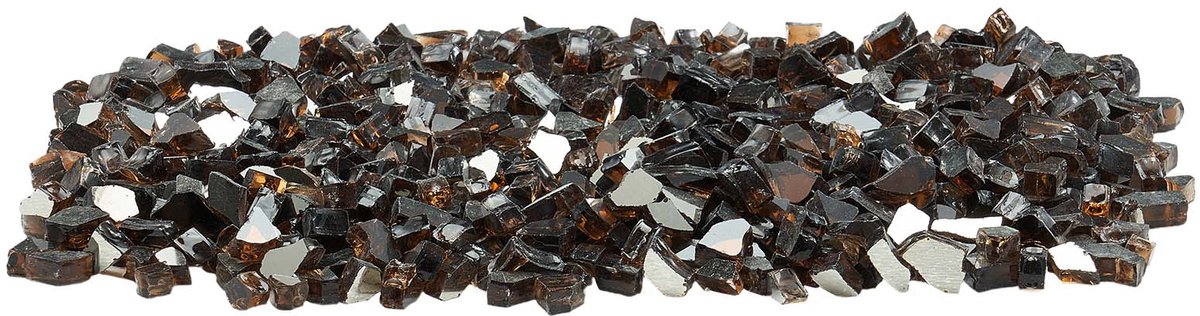 Hittebestendige Glasstenen, 9 Kg, 12,7 mm Reflecterende Glasparels voor Vuurkorven, Decoratief Glas voor Haarden, Vuurkristallen in Koperkleur