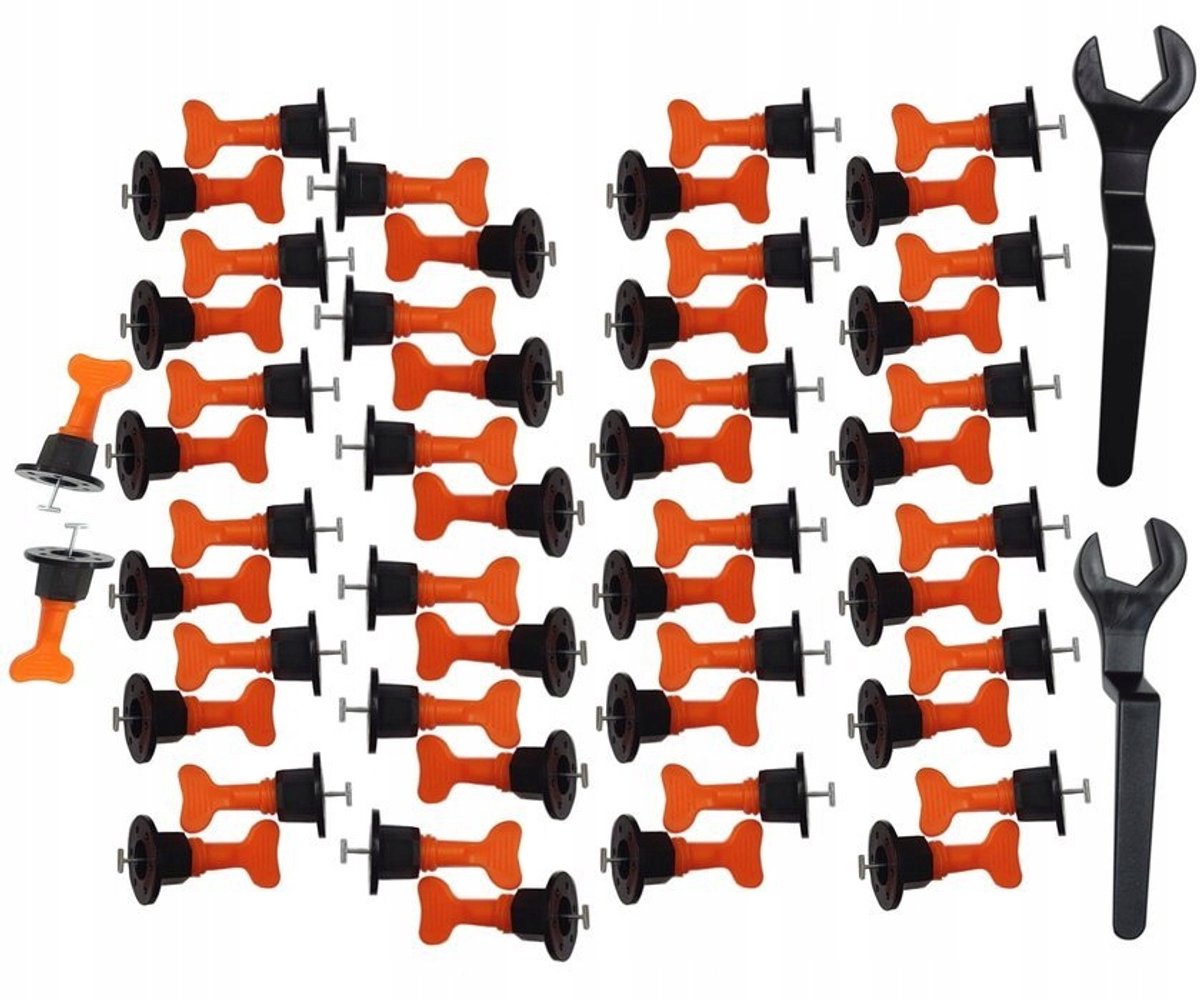 Herbruikbaar Tegel Leveling Systeem - 50 Clips & 1 Sleutel