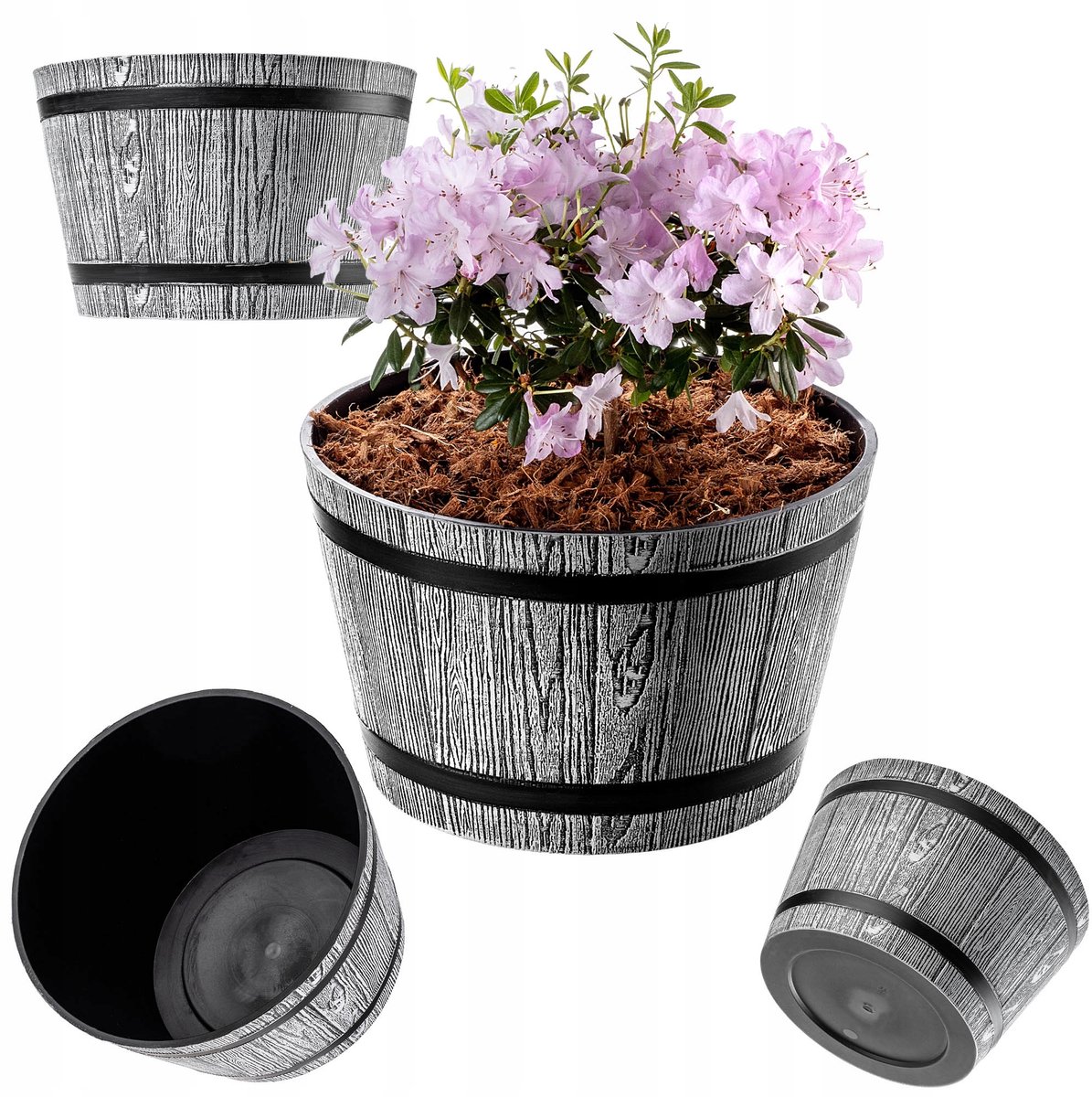 Merkloze Ronde Plantenbak 30cm - Stijlvolle Buiten- en Binnendecoratie